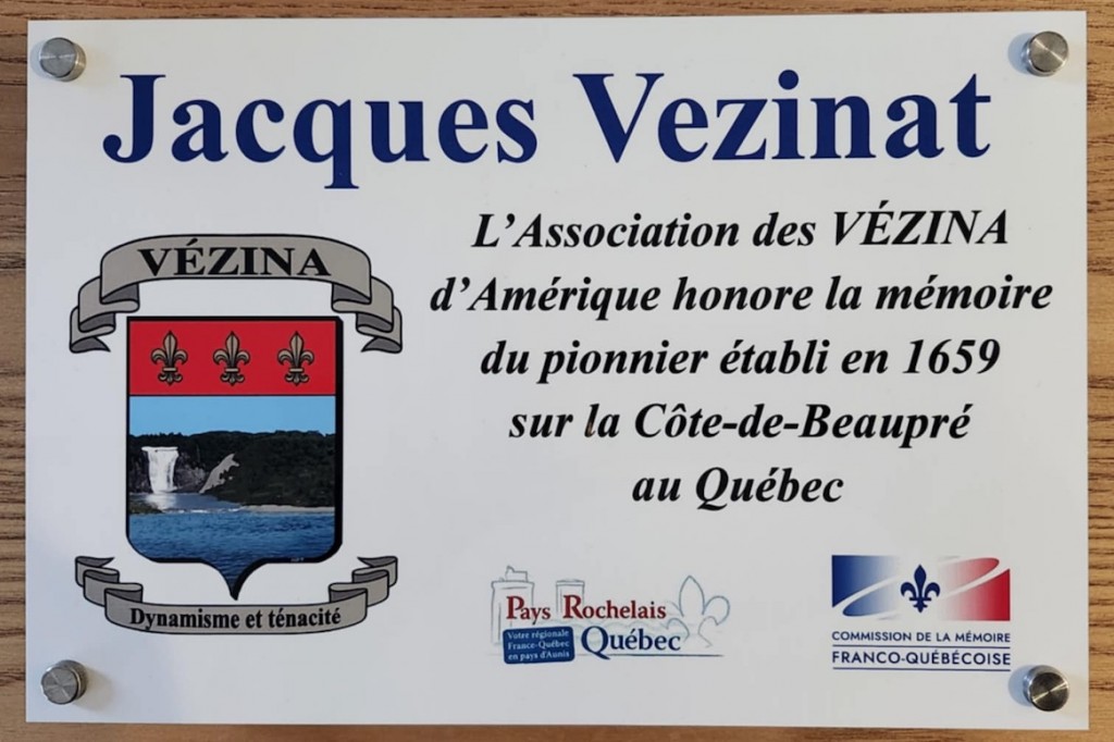 Plaque commémorative  en mémoire de Jacques Vezinat -2025- à La Rochelle, France